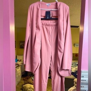 Fashion Nova 2X pink suit